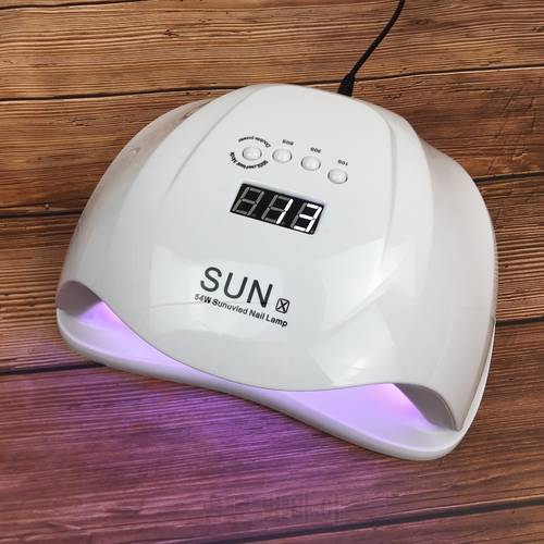 High-Power SUN X 54W UV Lamp Nail Dryer 36 LED Lamps For Drying Nail Gel Varnish Ice Lamp With Infrared Sensor Nail Salon Tools