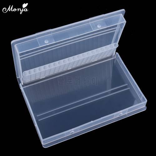 Monja 20 Holes Detachable Storage Box For Nail Art Drill Bit Holder Display Grinding Heads Storage Container Manicure Tools
