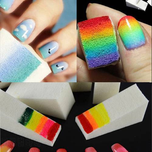 6pcs/lot New Woman DIY Creative Nail Polish Nail Art Tools Salon Nail Sponges For Acrylic Makeup Manicure Nail Art Accessory