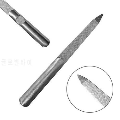 1pc Stainless Steel Double Sided Nail File High Quality 11.7cm Silver Nail Files for Pedicure Manicure Tool