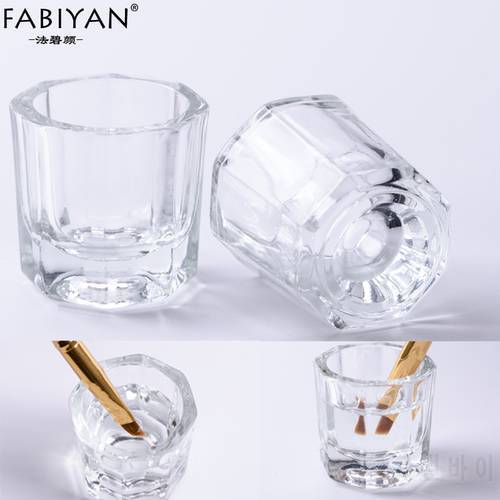 1/2/5PCS Nail Art Glass Crystal Bowl Cup Dappen Dish Arcylic Powder Holder Glassware Container Storage Manicure Tools Salon