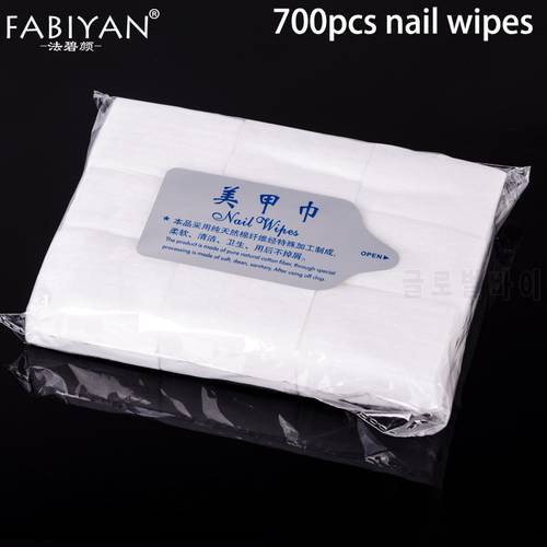 500pcs/lot Nail Art UV Gel Polish Remover Cotton Wipes White Color Tips Cleaner Pad Lint Removal Wraps Bag Pack Manicure Tools