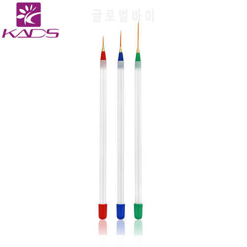 KADS 3pcs/set Acrylic Nail Art Builder Brush Drawing Pen Nail Brush Kit Painting Tools Design Nail Art