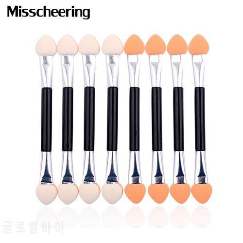 10pcs/set Nail Art Brushes Rubber Eyebrow Stencils Two Sides For Polish Mirror Powder Beauty Manicure Makeup Accessory Tools