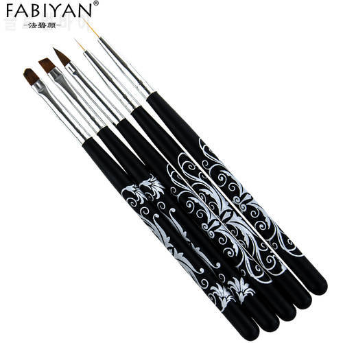 Nail Art Brush Drawing Painting Pen Manicure Tools French Flower Liner Builder Round Crystal Oblique UV Gel Acrylic Carving Tool