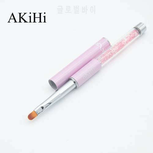 AKiHi Arts Cleaning Brushes Nail UV Gel Polish Pen Painting Draw Manicure Tool Round