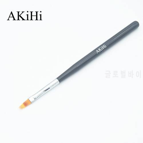 AKiHi 1PCS Gradient Brushes Painting Drawing Pen Polish Professional Nail Arts Black Handle