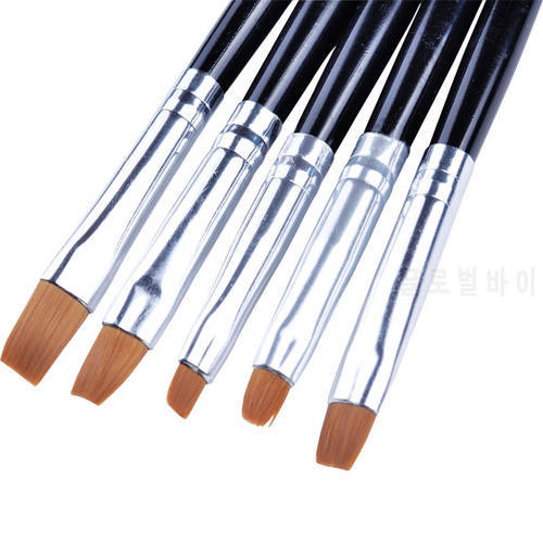 5Pcs/set Acrylic UV GEL Nail Art Design Set Liner Painting Brush Nail Brush Pen Builder for Acrylic Size Nail Decoration Tools