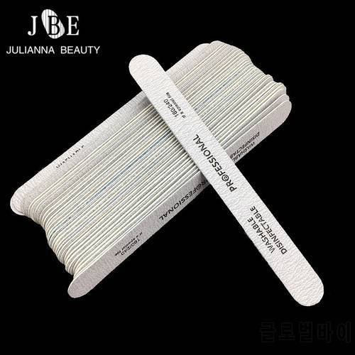 10pcs/lot Grey Double Side Wooden Nail Files Disposable 180/240 Dispoable Sanding Manicure Tools For Nail Gel Polish Files