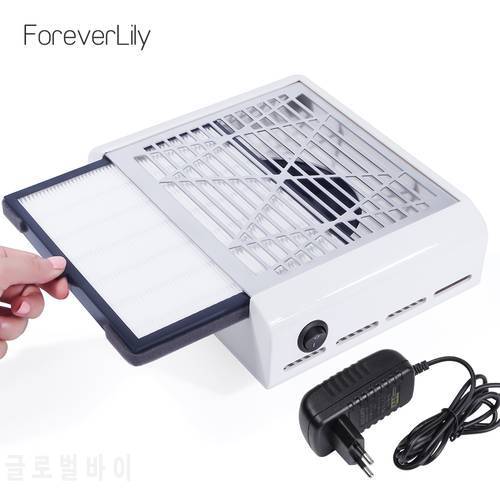 40W New Strong Power Nail Dust Collector Nail Fan Art Salon Suction Vacuum Cleaner Fans For Manicure Machine Art Equipment
