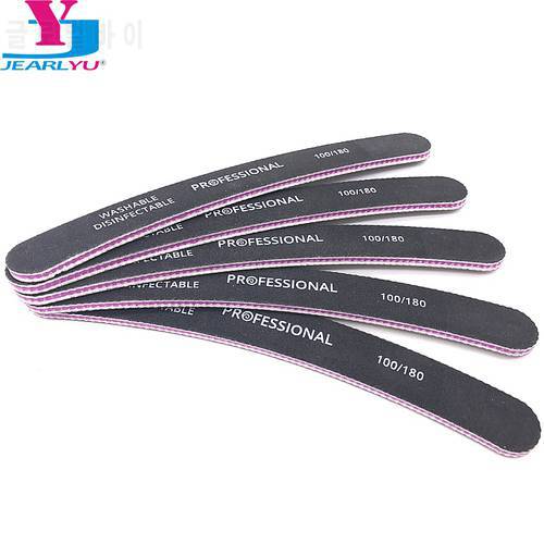 5 Pcs Strong Lima Buffer Pedicure Nail File Buffing Curve Manicure Black Sandpaper 100/180 Grit Coarse Nail Files Nagelfeile New