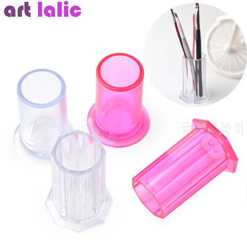 Nail Art Brushes Storage Holder Nail Painting Pen Case Organizer Hollow Container Bucket Tube New Manicure Tools