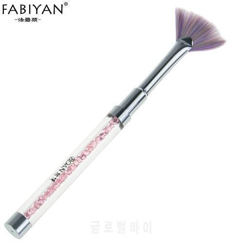 Nail Art Brush Fan Painting Drawing Cleaning Dust Glitter Powder Remover Pen Gradient Acrylic Rhinestones Handle Manicure Tools