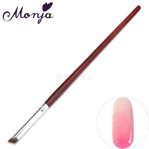 Monja Nail Art Wood Angle Top Gradient Gradual Color Blooming Image Designs Drawing Painting Brush Pen Manicure Tools