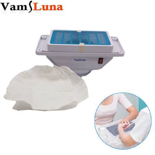 VamsLuna Nail Dust Collector Suction Fan with Dust Collecting Bag, Powerful Nail Art Salon Machine Manicure Tools Vacuum Cleaner