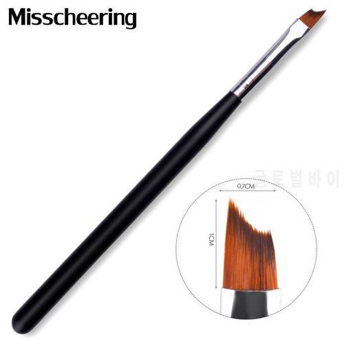1 Pcs Professional Oblique Head Nail Brush French Tips Brushes UV Gel Painting Drawing Pen Manicure Nail Art DIY Design Tools