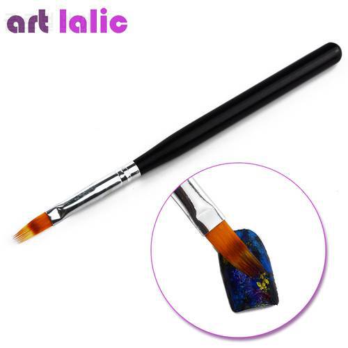 Gradient Painting Pen Drawing Nail Brush Black Wooden Handle UV Gel Nail Art Brush Tool