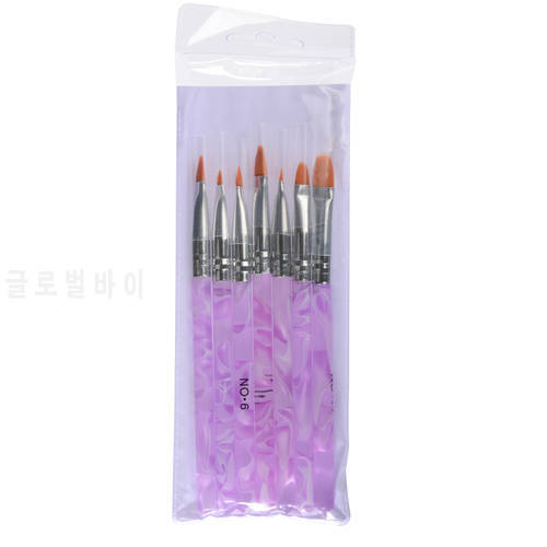 7pcs Nail Art Brush Set Acrylic UV Gel Polish Drawing Painting Design Pen Brushes Manicure Tool Kit