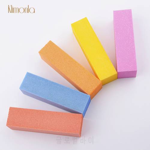 5pcs/lot Nail Polisher Sanding Block 4 Sides Candy Color Nail File Pedicure Manicure Care Tools For Acrylic UV Gel
