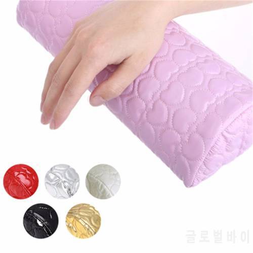 1PC PU Leather Sponge Arm Rest Love Heart Design Nail Pillow Professional Hand Cushion Holder Soft Manicure Art Beauty Supplies