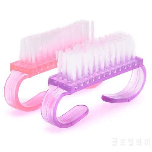 Top Nail Cleaning File Manicure Pedicure Soft Remove Dust Small Angle Clean Makeup Nail Brush For Nail