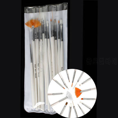 New Professional 15pcs/Lot Nail Brush Drawing Paint Brush Finger Brush Set Of Tools Nail Art Drill Point Pen Light Crystal Pen