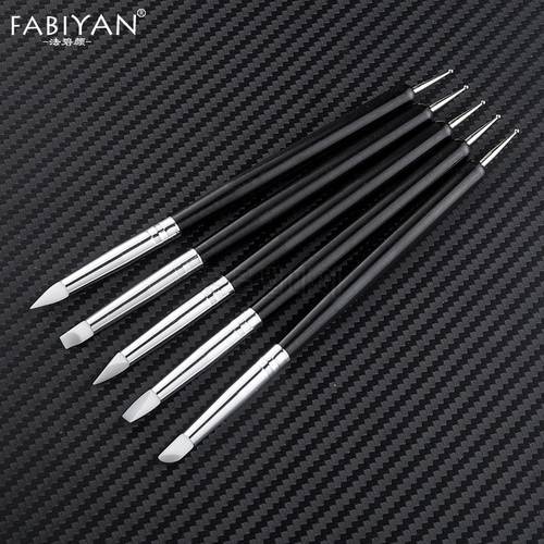 5Pcs Double Head Sculpture Carving Emboss Dotting Pen Nail Art Painting Silicone Brush Rhinetstone Picking Acrylic Manicure Tool
