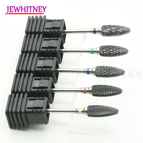 Jewhiteny 5 T Black Ceramic Nail Drill Bit Electric Nail Milling Cutter for Manicure Pedicure Nail Art Accessoires Tools