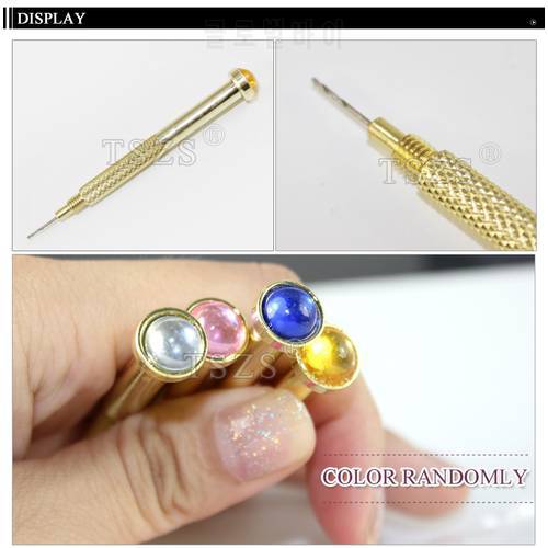 2pcs/Lot Golden Handle stainless steel useful hand nail art machine nail Piercing Drill Nail drill