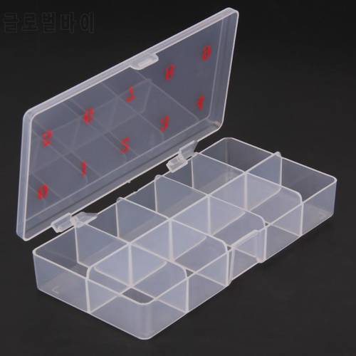 10 Cells Storage Case Box Container Organizer For False Tips Glitter Rhinestone Tools Plastic Nail Art Empty Boxes Manicure Tool