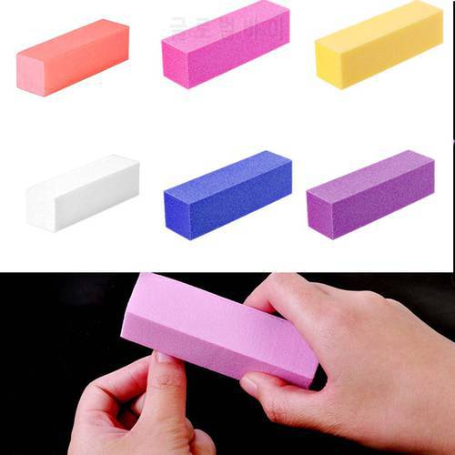 ELECOOL BEAUTY 5 Colors 1pc File Buffer Block UV Gel Nail Polish Manicure Form Nail Buffers File Pedicure Sanding Nail Tool