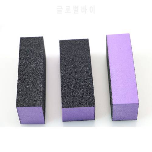 1Pc Black Purple Sanding Sponge Nails Files Buffs Polisher Nail Block Sponge Nail Art Files Nail Surface Edges Smooth treatment