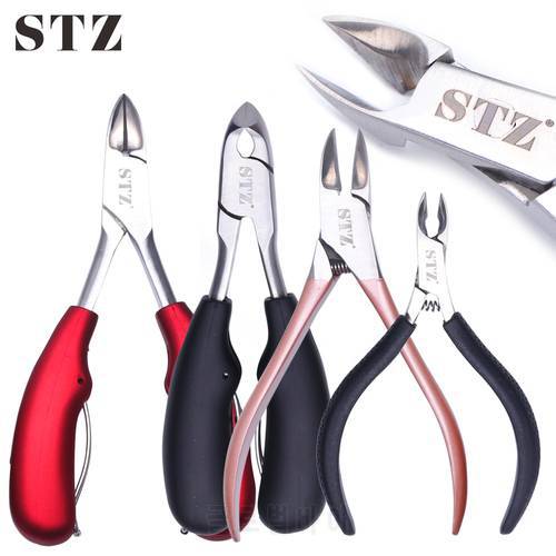STZ Professional Stainless Steel Nail Cuticle Nipper Ingrown Clipper Trimmer Toenail Cutter Remover Scissors Manicure Tools Q1-8