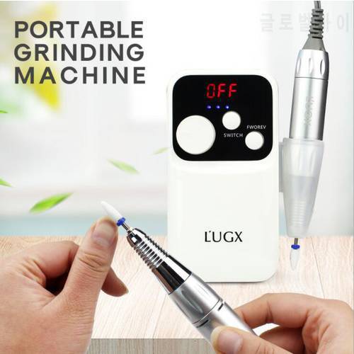 LUGX 602 18W 35000RPM Charging Portable Electric Manicure Drill Polishing Tool Set Nail Art Equipment Decorations for Nails
