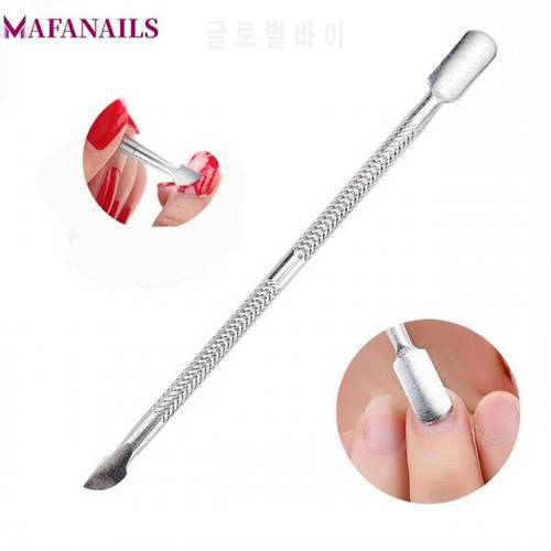 1Pc Stainless Steel Cuticle Remover Dual-end Use Finger Dead Skin Pusher Nail Pusher Cuticle Manicure Nail Care Tool TRP-18