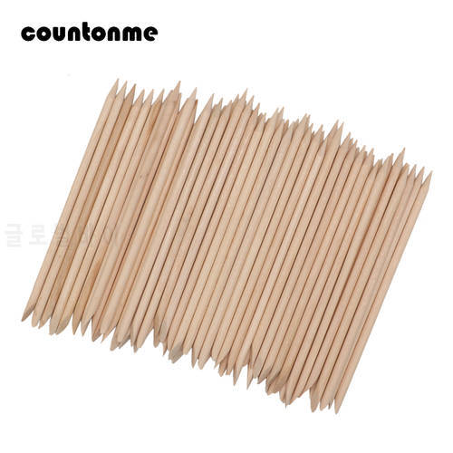 50pcs Nail Designs Nail Art Stick Orange Wood Stick Cuticle Pusher Remover Pedicure Manicure Tool not easy to harm your nail 114