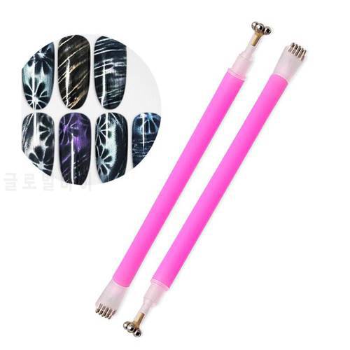 Nail Art Magnet Pen Double Head Plum Blossom Image Stick DIY Magic 3D Magnetic UV Gel Polish Cat Eyes Beauty Nail Accessories