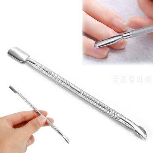 1Pc Nail Cuticle Spoon Pusher Scraper Remover Stainless Steel Nail Art Dead Skin Removal Pedicure Cuticle Pushers Nail Art Tool