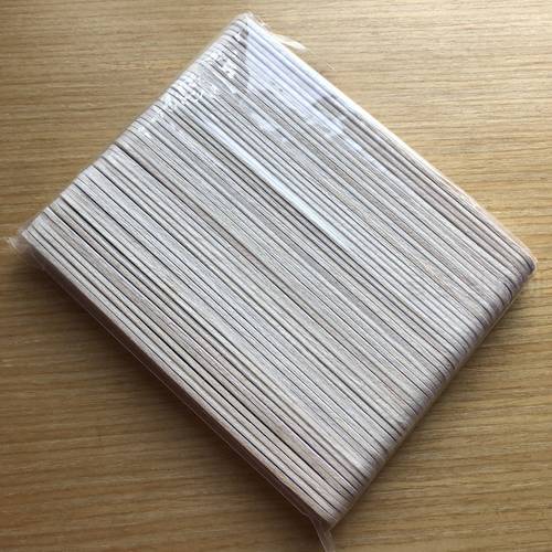 Free Shipping 100 pcs white wooden nail file 120/120 wood emery board nail file manicure tool