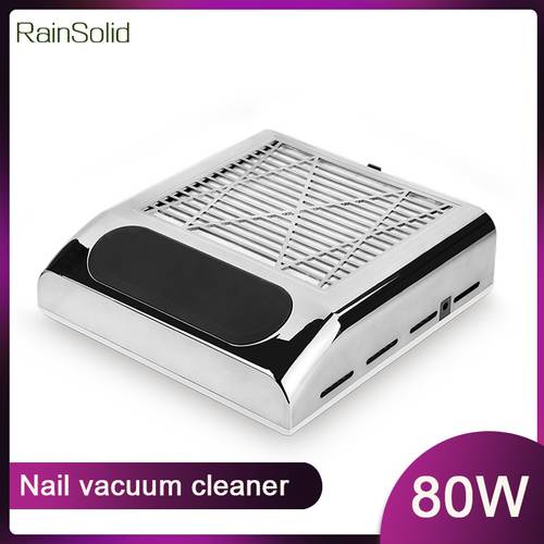 RainSolid 80W Powerful Nail Dust Collector Adjustable Nail Gel Polish Vacuum Cleaner Manicure Machine Nail Art Salon Tool