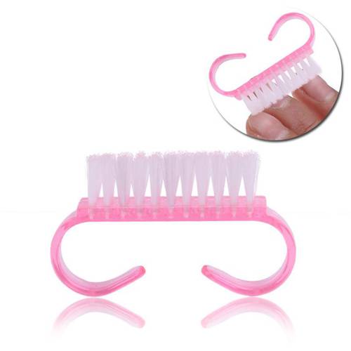 Pink Nail Brush Plastic Manicure Pedicure Brush Nail Cleaning Tools Soft Remove Dust Manicure Tool Clean Brush For Nail Care