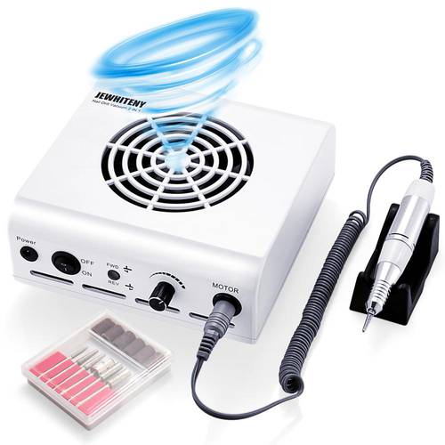 80W 2-In-1 35000RPM Nail Drill Machine & Collector Vacuum Cleaner Nail Dust Nail Art Equipment Manicure Pedicure Nail Tools