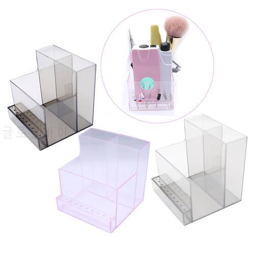 Professional Acrylic 10 Holes Nail Drill Bits Holder Stand Storage Manicure Tools Displayer Container Box Organizer Nail Salon