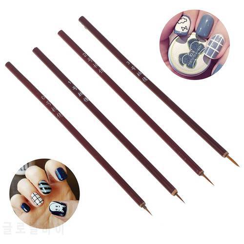New Small Brush Nail Tools Bamboo Handle Nail Art Painting Brushes Nail Liner Brush DIY Manicure