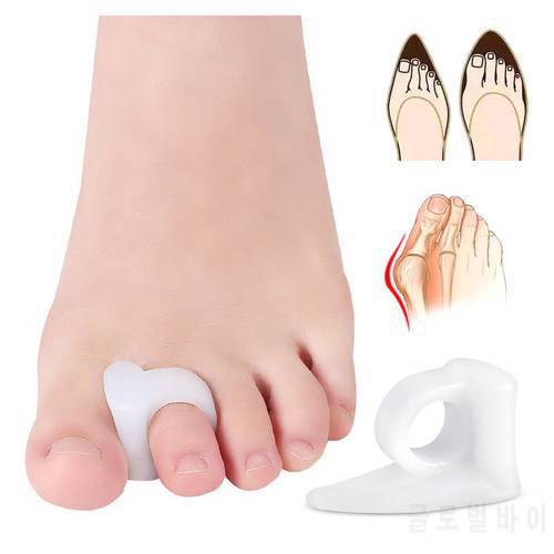 2Pcs Toe Separator Silicone Gel Bone Corrector Straightener Foot Fingers Protector BAdjuster Feet Massager Pedicure TSLM1