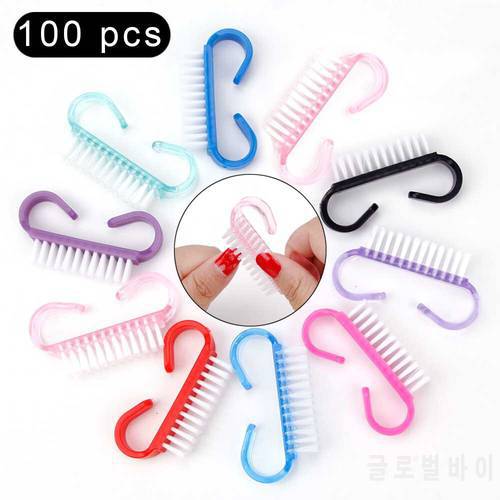 Nail Cleaning Brush 10/50/100Pcs Fingernail Scrub Cleaning Brushes For Toes Nails Cleaner Remove Dust Women Makeup Manicure Tool