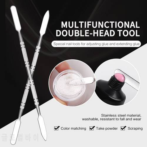 1PC Nail Tools Dual Ended Nail Pusher Remover Acrylic UV Gel Extension Builder Pen UV Gel Remover Spatula Stick Manicure Tool