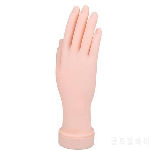1Pcs Nail Practice Hand Nail Art Practice Soft Plastic Model Hand Flexible Soft Plastic Flectional Mannequin Model Display Tool