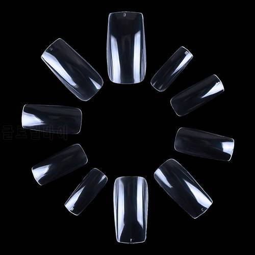 100Bags Square False Nail Tips 500 Pcs French Clear Full Cover Nails Art Tips Acrylic Fake Nails 10 Sizes Wholesale Press On
