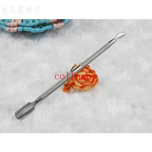 500pcs/lot Cuticle Pusher High Quality Stainless Steel Double Sided Finger Dead Skin Push Nail Cuticle Pusher Manicure Care Tool